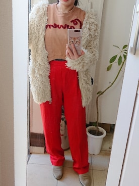 「PRADA（プラダ）のアイテム（その他シューズ）」を使った、shiiiiiさん（レディース・162cm）の冬コーディネート