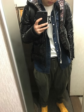 「IZZUE（イズゥー）のアイテム（ダウンジャケット/コート）」を使った、Mickey さん（メンズ・173cm）の冬コーディネート