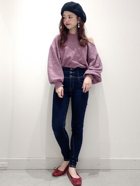 「WEGO（ウィゴー）のWEGO/バレエシューズ（バレエシューズ）」を使った、yukie.さん（レディース・156cm）の秋コーディネート