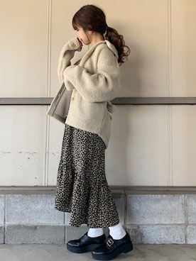 「アイテム（その他アウター）」を使った、yukie.さん（レディース・156cm）の秋コーディネート