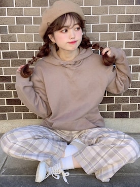 「アイテム（パーカー）」を使った、yukie.さん（レディース・156cm）の秋コーディネート