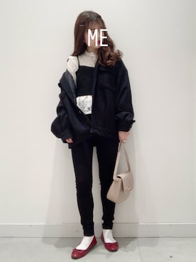 「WEGO（ウィゴー）のWEGO/バレエシューズ（バレエシューズ）」を使った、yukie.さん（レディース・155cm）の秋コーディネート