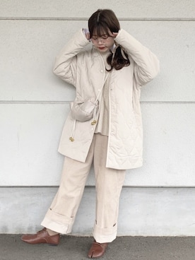 「キルティングコート」｜yukie.さん（レディース・155cm）の冬コーディネート