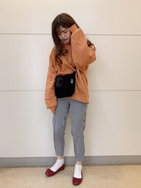 「スーパーオーバーサイズスウェット」｜yukie.さん（レディース・155cm）の冬コーディネート