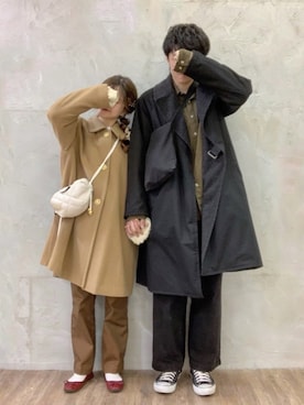 「アイテム（バレエシューズ）」を使った、yukie.さん（レディース・155cm）の冬コーディネート