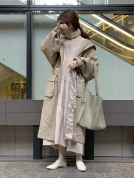 「DHOLIC（ディーホリック）のアイテム（その他アウター）」を使った、yukie.さん（レディース・155cm）の冬コーディネート