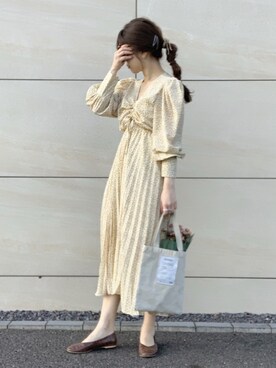 「ナチュラルスタイル」｜「アイテム（その他シューズ）」を使った、yukie.さん（レディース・155cm）の春コーディネート