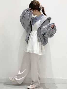 「apres jour（アプレジュール）のアイテム（ブルゾン）」を使った、yukie.さん（レディース・155cm）の春コーディネート