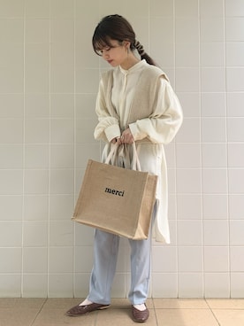 「アプレジュール」｜「アイテム（その他シューズ）」を使った、yukie.さん（レディース・155cm）の春コーディネート