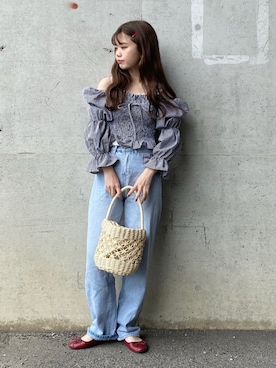 「WEGO（ウィゴー）のWEGO/バレエシューズ（バレエシューズ）」を使った、yukie.さん（レディース・155cm）の春コーディネート
