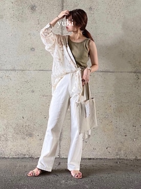 「OpenCLOSE（オープンクローズ）のアイテム（トップス）」を使った、yukie.さん（レディース・155cm）の夏コーディネート
