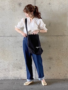 「アニエスベー」｜「アイテム（財布/小物）」を使った、yukie.さん（レディース・155cm）の夏コーディネート
