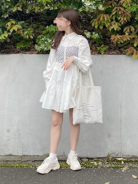 「ミニワンピ」｜yukie.さん（レディース・155cm）の春コーディネート