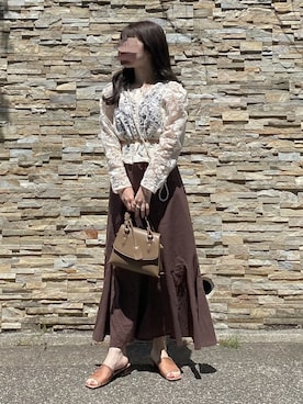 「TRIANGLE PALETTE（トライアングルパレット）のアイテム（ワンピース/ドレス）」を使った、yukie.さん（レディース・155cm）の春コーディネート