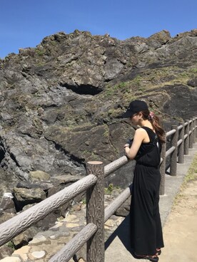 「SLOBE IENA（スローブイエナ）のアイテム（サロペット/オーバーオール、ブラック系）」を使った、marochocolatさん（レディース）の夏コーディネート