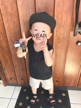 「Carter's（カーターズ）のアイテム（パンツ）」を使った、na＊さん（キッズ・90cm）の夏コーディネート