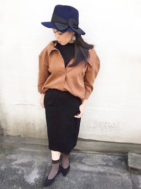 「polcadot（ポルカドット）のアイテム」を使った、polcadotさん（レディース・157cm）の秋コーディネート