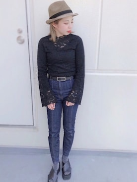 「Ruben（ルーベン）のアイテム」を使った、polcadotさん（レディース・157cm）の夏コーディネート