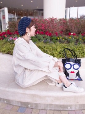 「polcadot」｜「アイテム（シャツワンピース）」を使った、polcadotさん（レディース・167cm）の春コーディネート