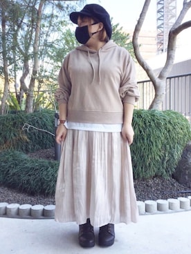 「polcadot」｜「アイテム（キャスケット）」を使った、polcadotさん（レディース・148cm）の春コーディネート