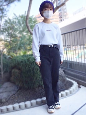 「polcadot」｜「アイテム（ハンチング/ベレー帽）」を使った、polcadotさん（レディース・157cm）の春コーディネート