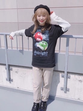 「polcadot」｜「アイテム（チノパンツ）」を使った、polcadotさん（レディース・158cm）の春コーディネート