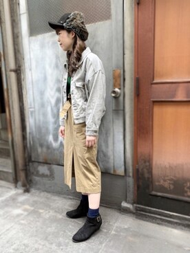 「Ruben（ルーベン）のアイテム」を使った、polcadotさん（レディース・163cm）の冬コーディネート
