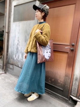 「Ruben（ルーベン）のアイテム」を使った、polcadotさん（レディース・167cm）の冬コーディネート
