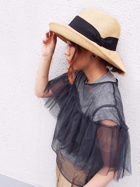 「polcadot（ポルカドット）のアイテム」を使った、polcadotさん（レディース・153cm）の夏コーディネート