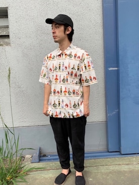 「Ruben（ルーベン）のアイテム（キャップ）」を使った、polcadotさん（メンズ・165cm）の夏コーディネート