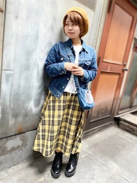 「YOUSED（ユーズド）のアイテム」を使った、polcadotさん（レディース・155cm）の秋コーディネート