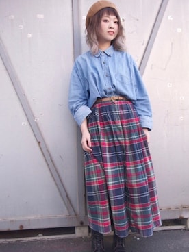 「polcadot」｜「アイテム（キャップ）」を使った、polcadotさん（レディース・153cm）の春コーディネート