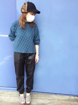「polcadot」｜「アイテム（キャップ）」を使った、polcadotさん（レディース・155cm）の秋コーディネート