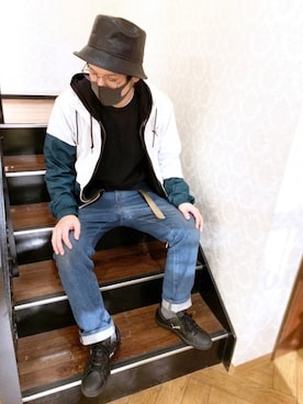 「PUMA（プーマ）のアイテム（ブルゾン）」を使った、polcadotさん（メンズ・173cm）の秋コーディネート