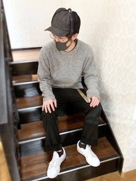 「Ruben（ルーベン）のアイテム（キャップ）」を使った、polcadotさん（メンズ・174cm）の冬コーディネート