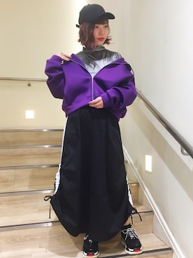 「アイテム（パーカー）」を使った、yukinoさん（レディース・156cm・10代）の秋コーディネート