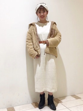 「アイテム（ブルゾン）」を使った、yukinoさん（レディース・156cm・10代）の冬コーディネート