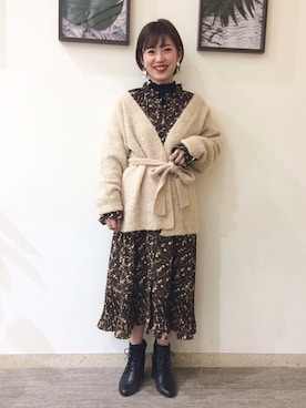「アイテム（ワンピース/ドレス）」を使った、yukinoさん（レディース・156cm・10代）の冬コーディネート