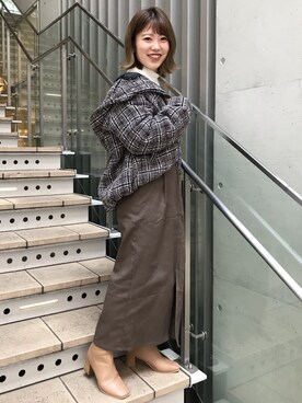 「AS KNOW AS PINKY（アズノゥアズピンキー）のアイテム（ジャケット/アウター）」を使った、yukinoさん（レディース・156cm）の冬コーディネート
