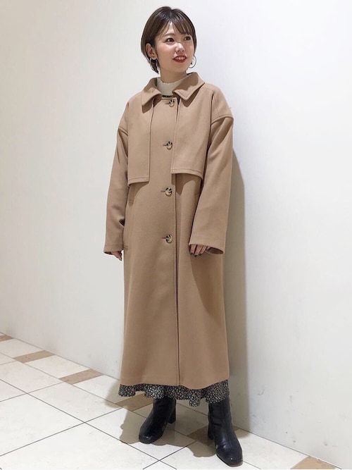 Yukino As Know As コンシート鶴屋百貨店ニューズ As Know As Pinkyのステンカラーコートを使ったコーディネート Wear