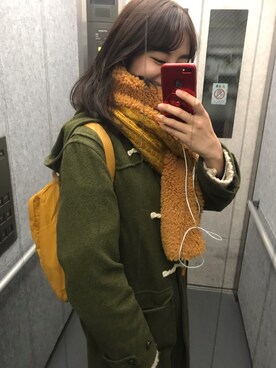 「ehka sopo（エヘカソポ）のアイテム（ダッフルコート）」を使った、ぴさん（レディース・165cm）の冬コーディネート