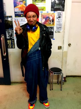 「POINTER（ポインター ）のアイテム」を使った、 DJ favre04さん（メンズ・174cm）の秋コーディネート