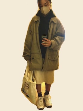 「Eddie Bauer（エディーバウアー）のアイテム（ジャケット/アウター）」を使った、ユウさん（レディース・155cm）の秋コーディネート