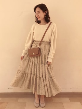 「ワッフル」｜「アイテム（パンプス）」を使った、shinoさん（レディース・159cm）の春コーディネート