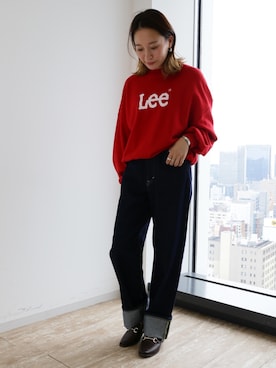 「Lee（リー）のアイテム（スウェット）」を使った、shinoさん（レディース・160cm）の夏コーディネート