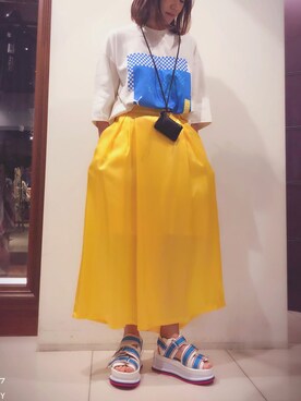 「FentyPumaByRihanna」｜Kana Manabeさん（レディース・162cm）の春コーディネート