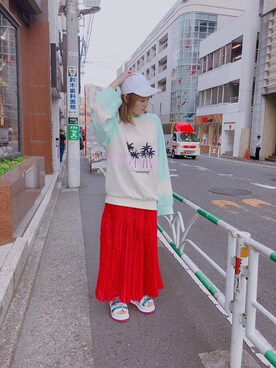 「FentyPumaByRihanna」｜Kana Manabeさん（レディース・162cm）の春コーディネート