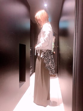「AULA」｜「アイテム（ライダースジャケット）」を使った、Kana Manabeさん（レディース・162cm）の夏コーディネート