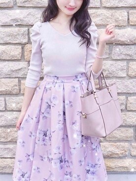 「passage mignon/flaneur（パサージュミニョンフラヌール）のアイテム（バッグ）」を使った、saya 相互さん（レディース・165cm）の夏コーディネート