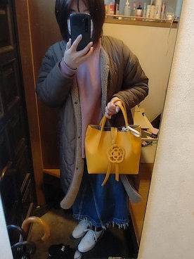 「CLATHAS（クレイサス）のアイテム（ハンドバッグ）」を使った、ki✿さん（レディース・161cm）の冬コーディネート